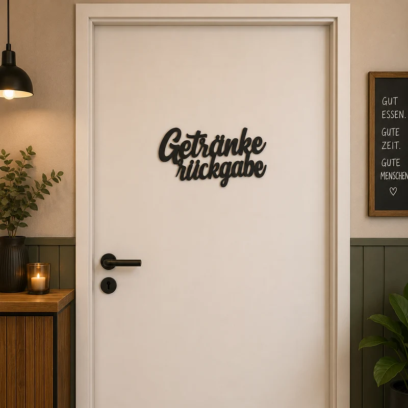 Getränkerückgabe Schild