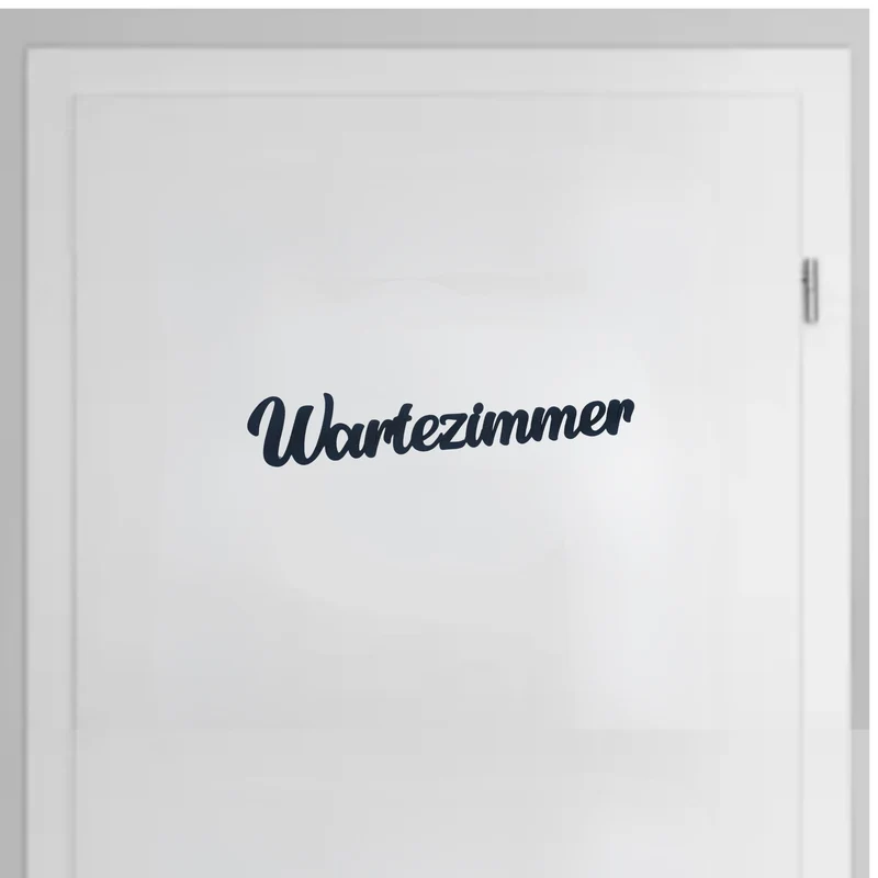 Wartezimmer Türschild