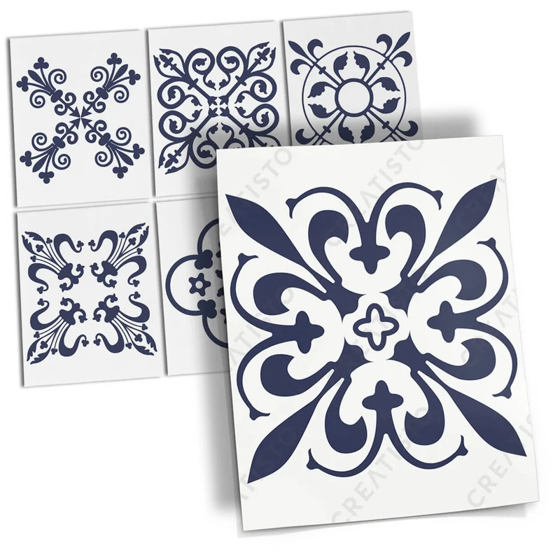 Musterfolie Fliesenaufkleber Set [rechteckig] - Design: Paris Love