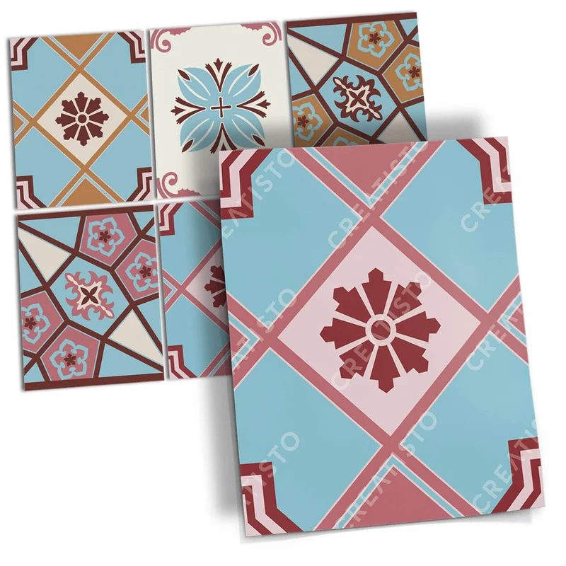Musterfolie Fliesenaufkleber Set [rechteckig] - Design: Madrid