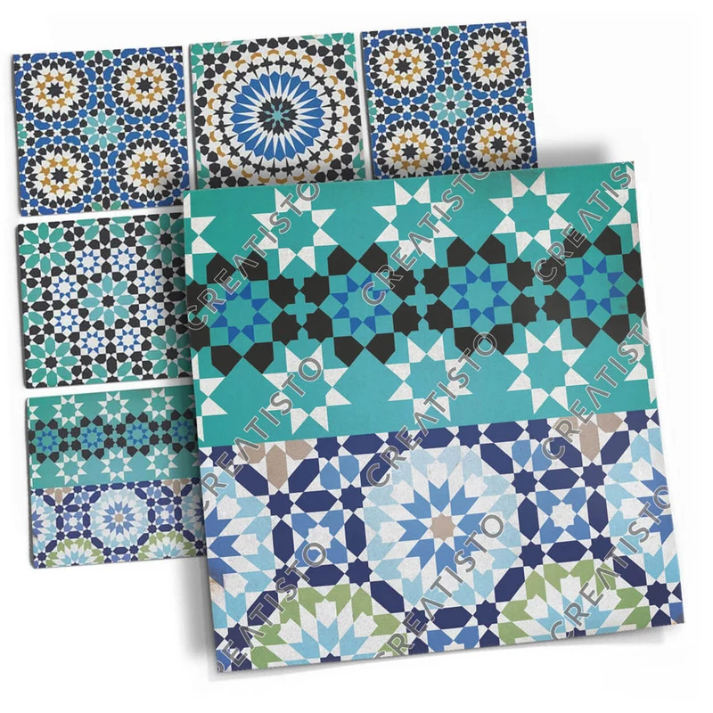 Musterfolie Fliesenaufkleber Set - Design: Tuerkisches Mosaik