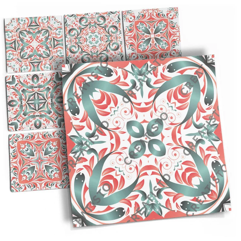 Musterfolie Fliesenaufkleber Set - Design: Mexican Tiles