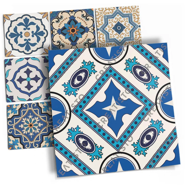 Musterfolie Fliesenaufkleber Set - Design: Lisboa Azulejos