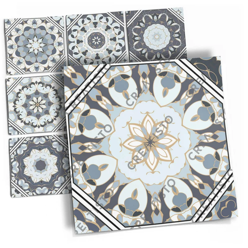 Musterfolie Fliesenaufkleber Set - Design: Grey Patternstyle