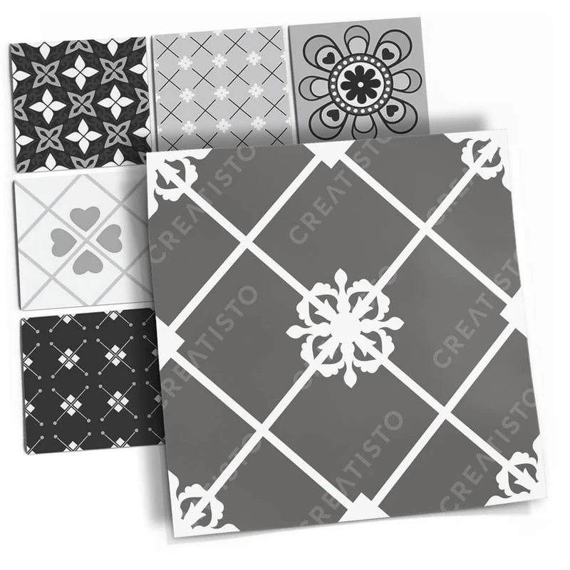 Musterfolie Fliesenaufkleber Set - Design: Grey Love