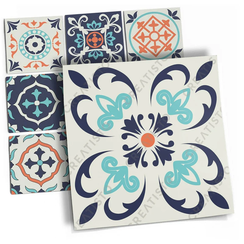 Musterfolie Fliesenaufkleber Set - Design: Oriental Art