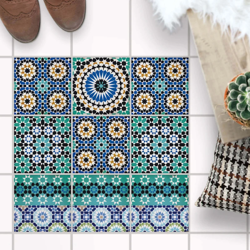 Fliesenaufkleber Boden für Küche & Bad - Design: Tuerkisches Mosaik