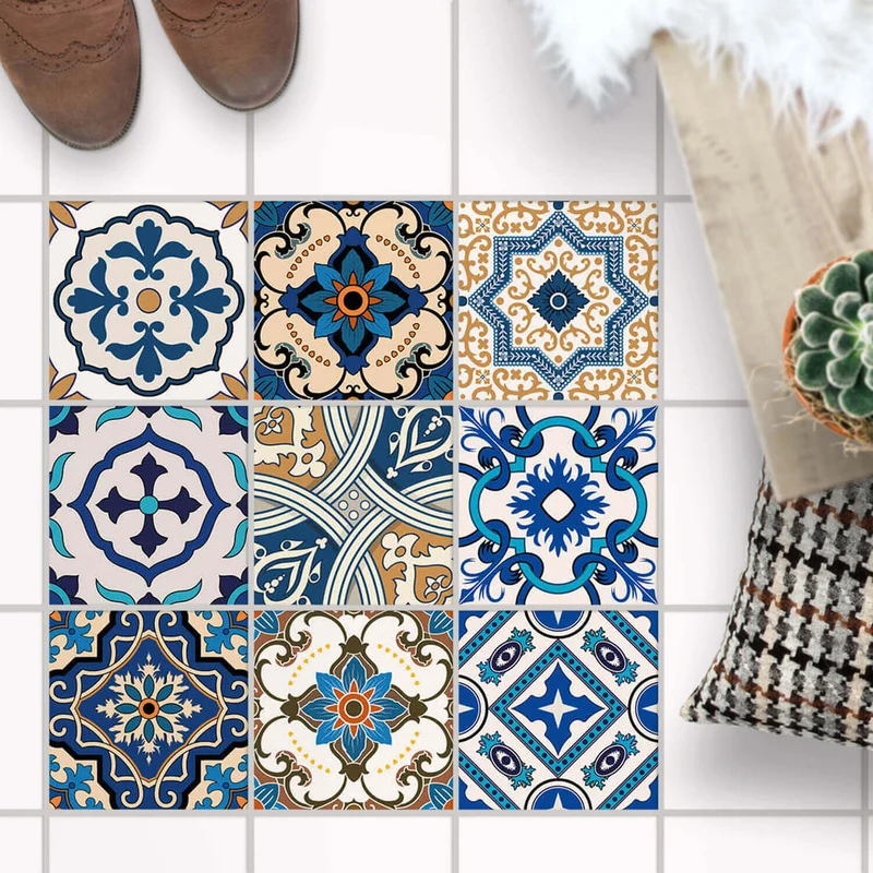Fliesenaufkleber Boden für Küche & Bad - Design: Lisboa Azulejos