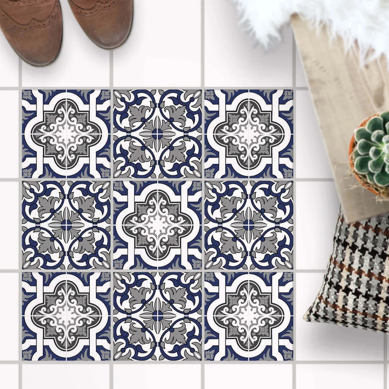 Fliesenaufkleber Boden für Küche & Bad - Design: Azulejo Classic