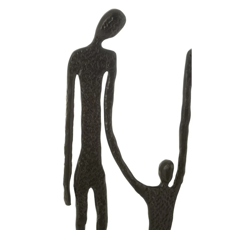 J-Line-Figur-Familie Aluminium schwarz