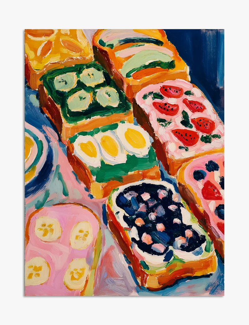 Fauvist Toast Still Life Art Print