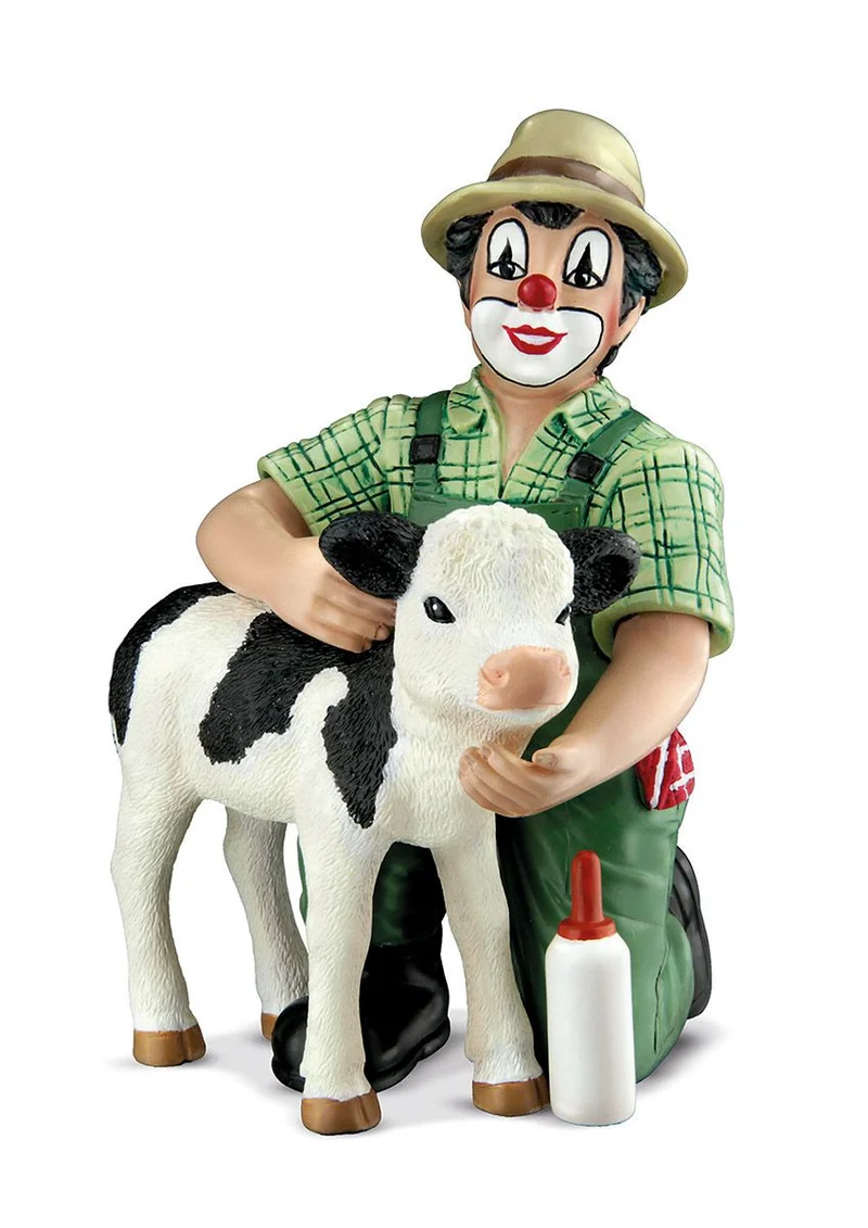 Clownfigur Landliebe aus Kunstharz - Bauernhof Idylle