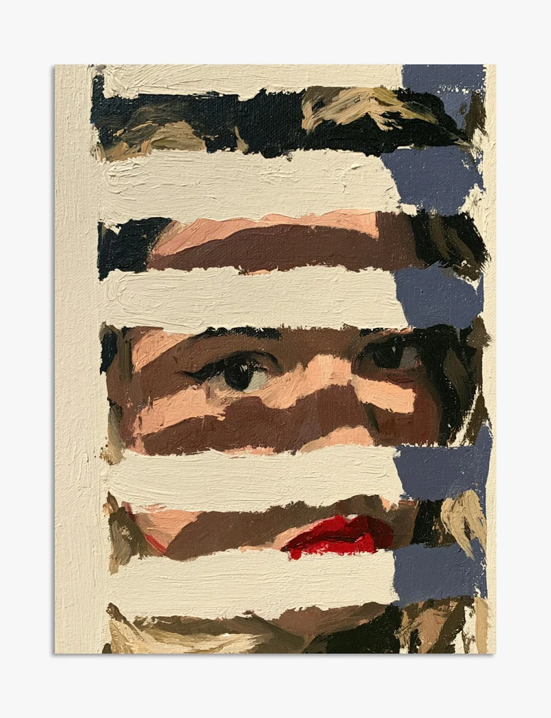 Painted Window Portrait Art Print