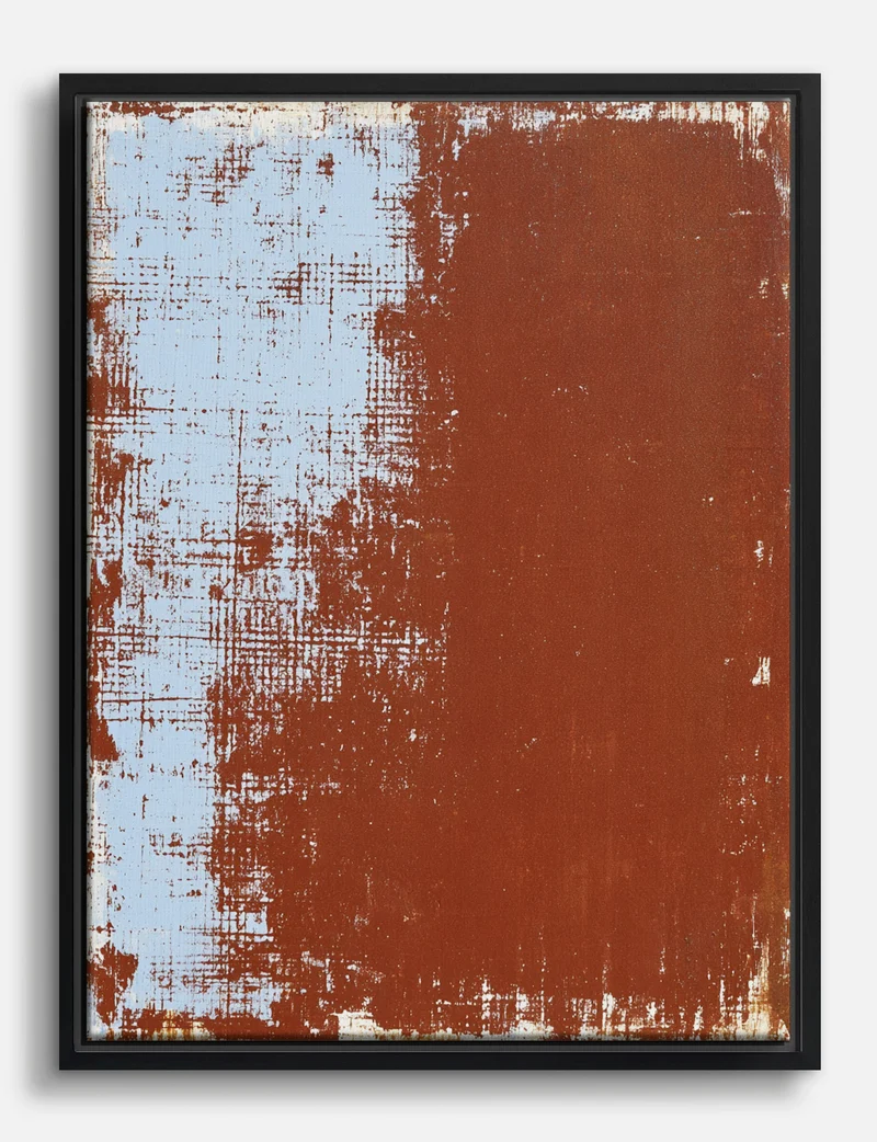 Rust and Sky Colour Block Canvas Print