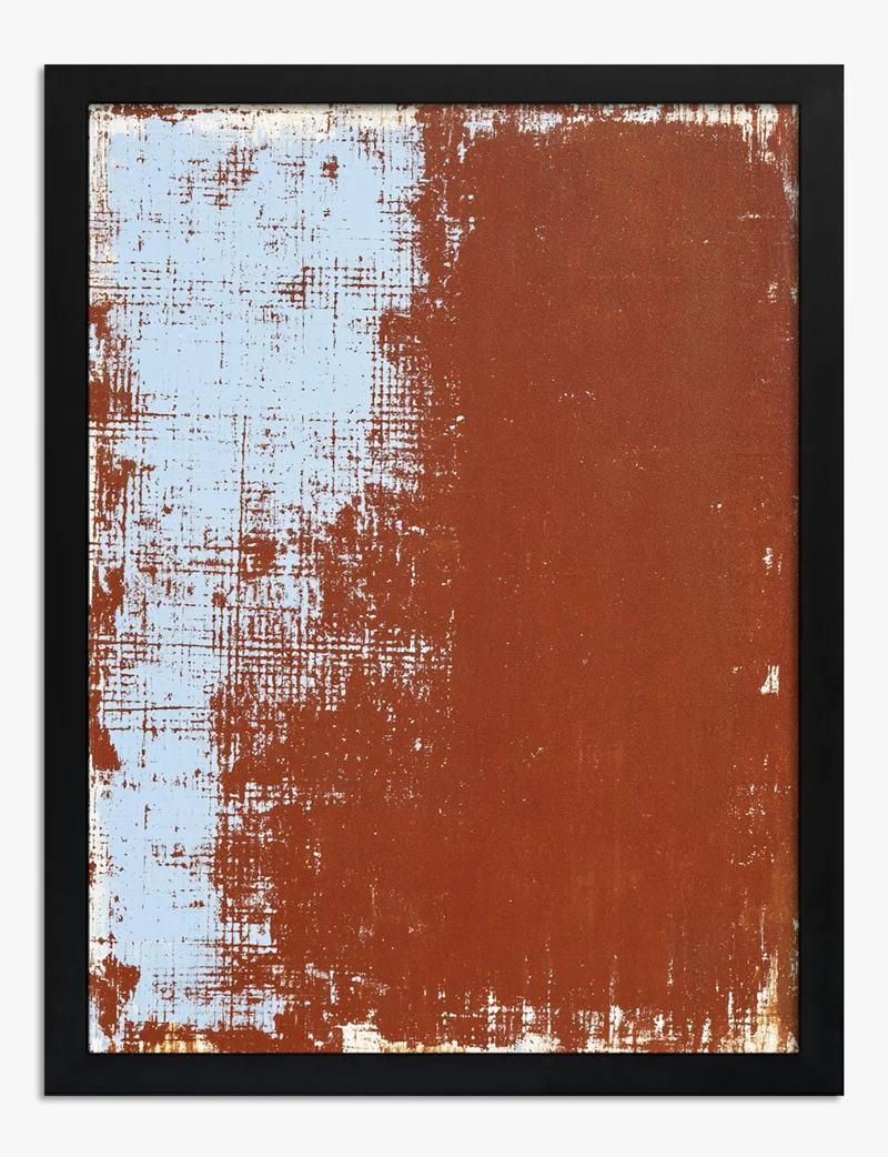Rust and Sky Colour Block Art Print