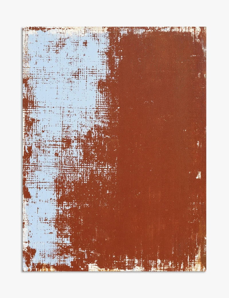 Rust and Sky Colour Block Art Print