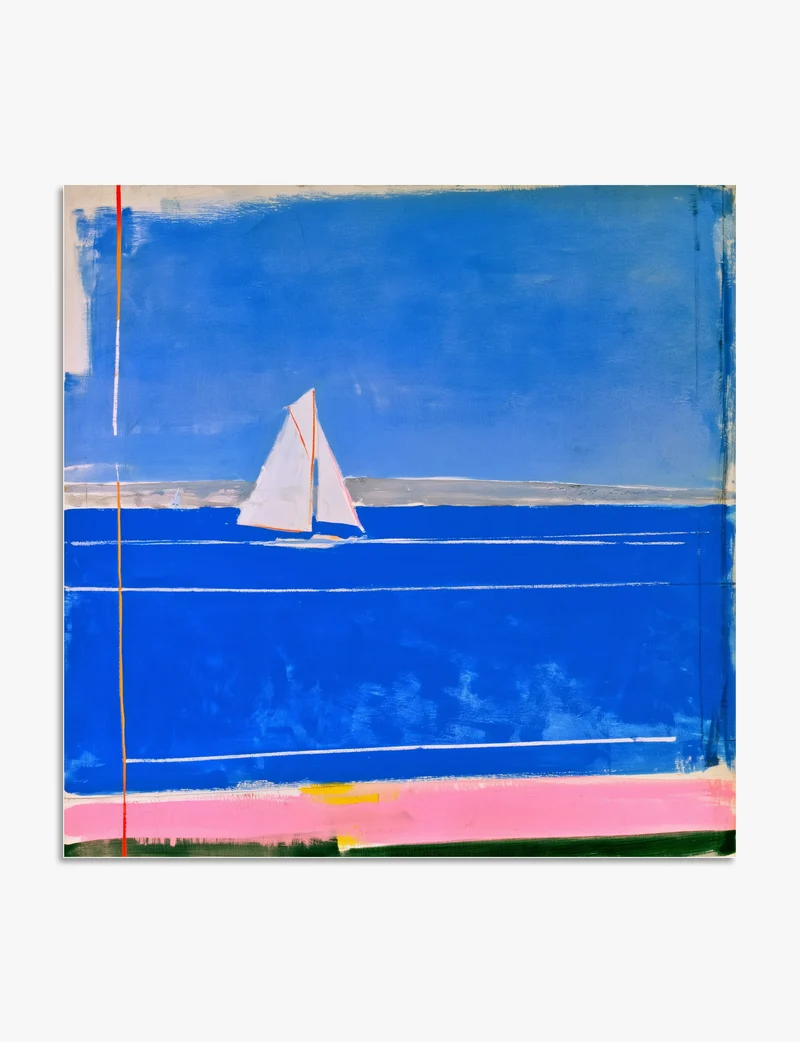 Blue Horizon Sailboat Art Print