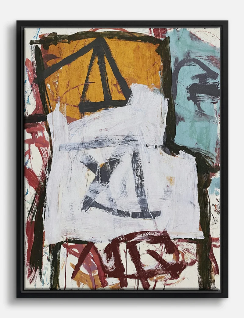 Painted Chair, Broken Lines Canvas Print