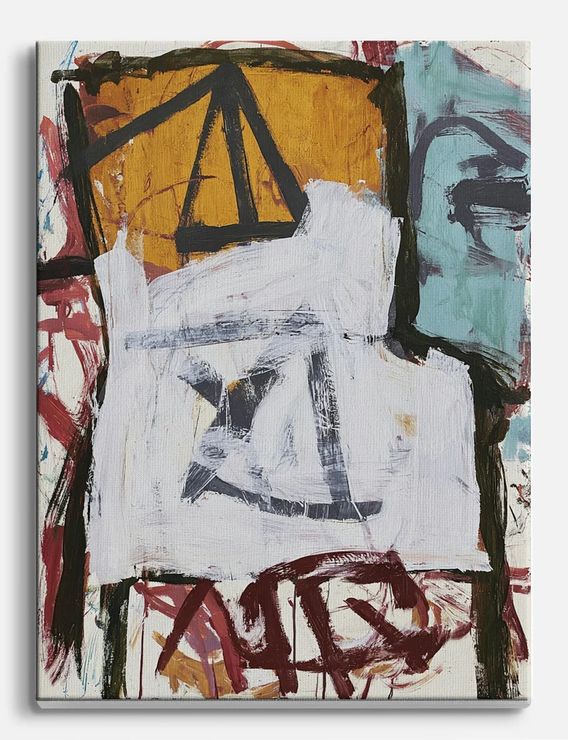 Painted Chair, Broken Lines Canvas Print