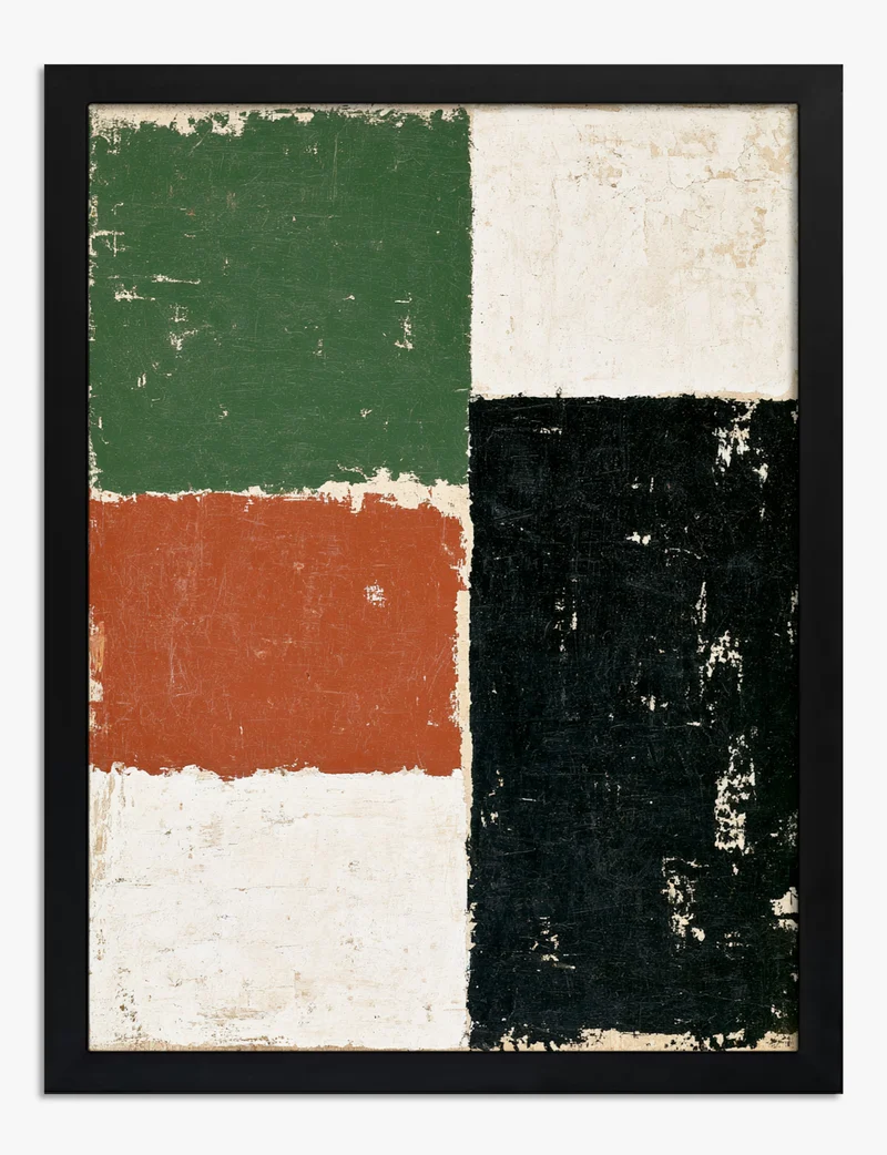Weathered Colour Blocks Art Print