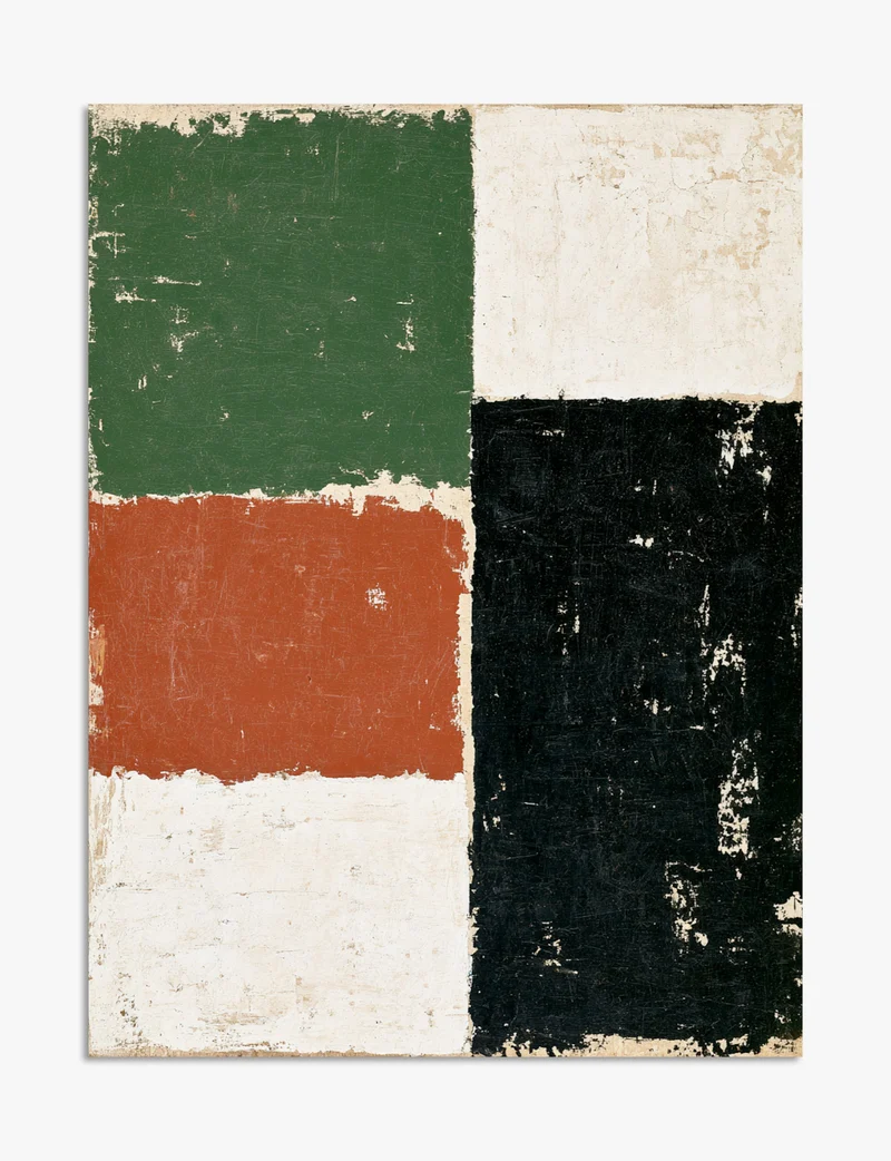 Weathered Colour Blocks Art Print