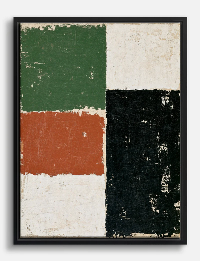 Weathered Colour Blocks Canvas Print