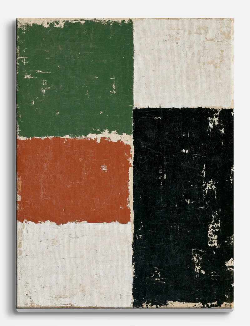 Weathered Colour Blocks Canvas Print